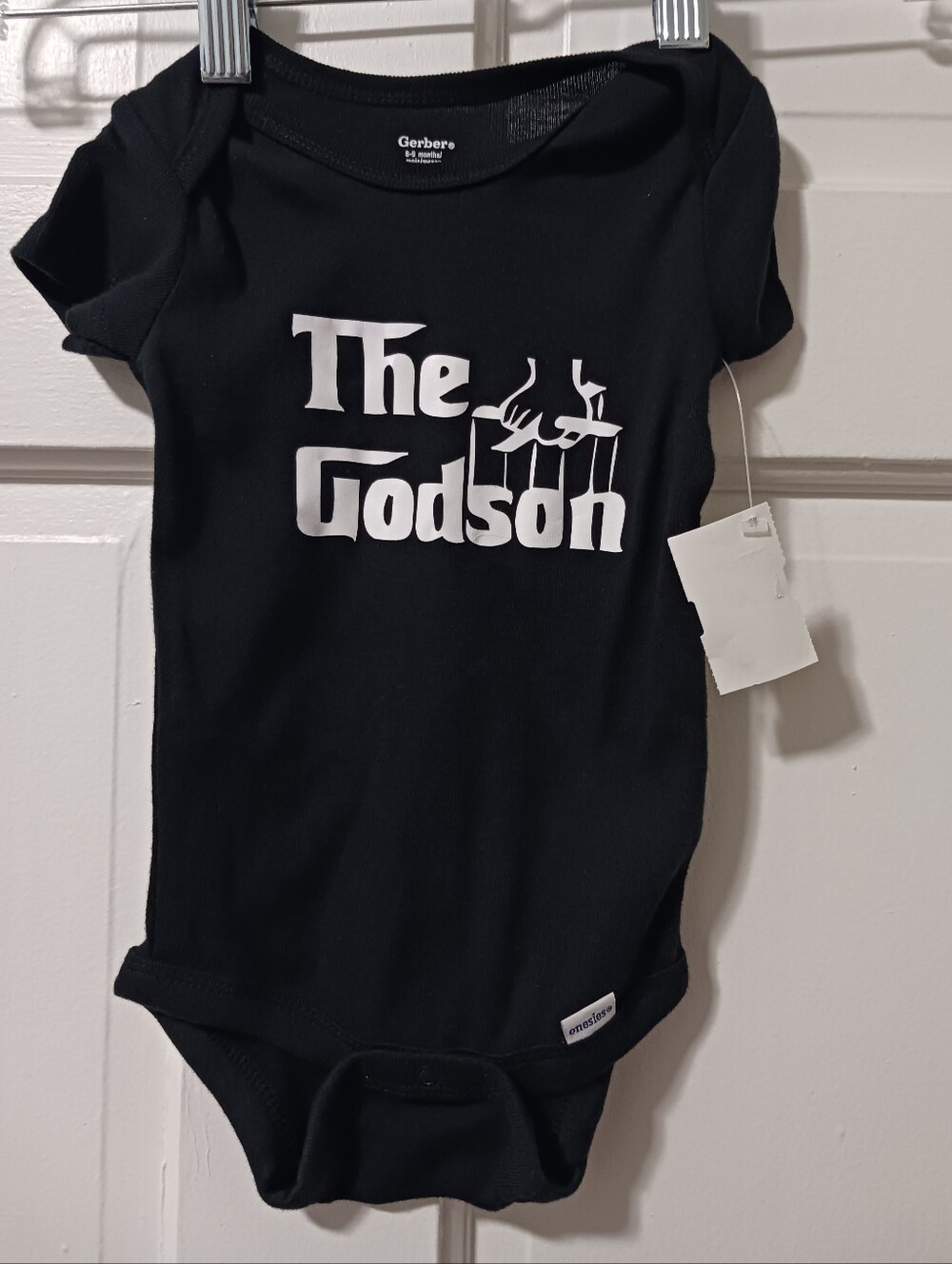 Gerber' THE GODSON  Infant Onsie Bodysuit 6-9 Months New